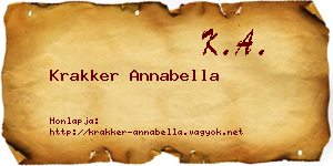 Krakker Annabella névjegykártya